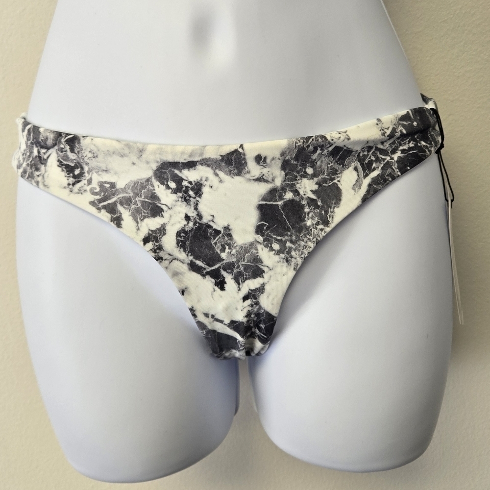 Onia lily full sporty bikini bottom black white marble XS - Picture 5 of 5